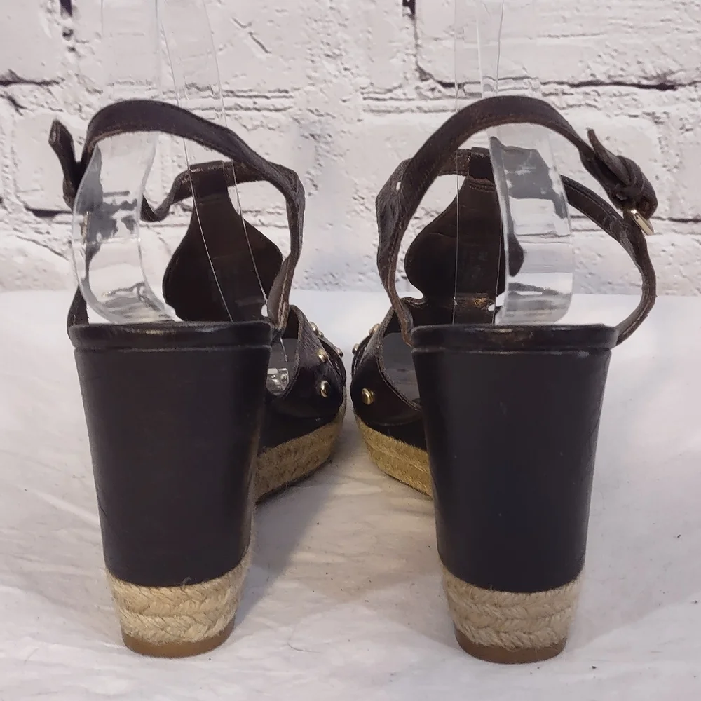 Franco Sarto brown platform sandals - Picture 4 of 6